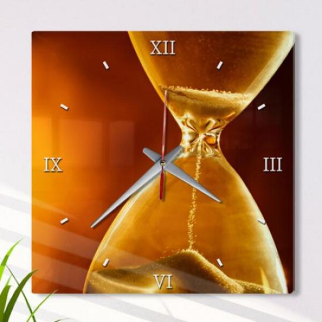 아트박스/꾸밈 ad486-아크릴시계_금가루모래시계, 2.사각