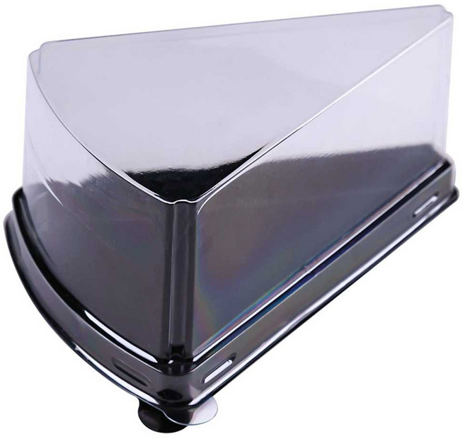 조각 케이크 용기 포장 디저트 카페 케이스 박스 삼각 카페 투명, 1개, 10. 소형+레드벨벳 스티커(100세트)