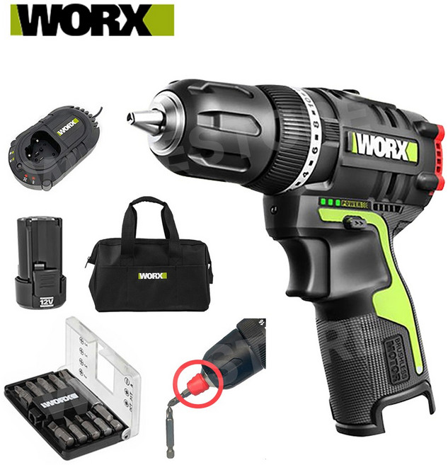 웍스 12V 충전 해머드릴 함마드릴 드라이버 WU131X 전동공구, 1개, 1배터리 패키지