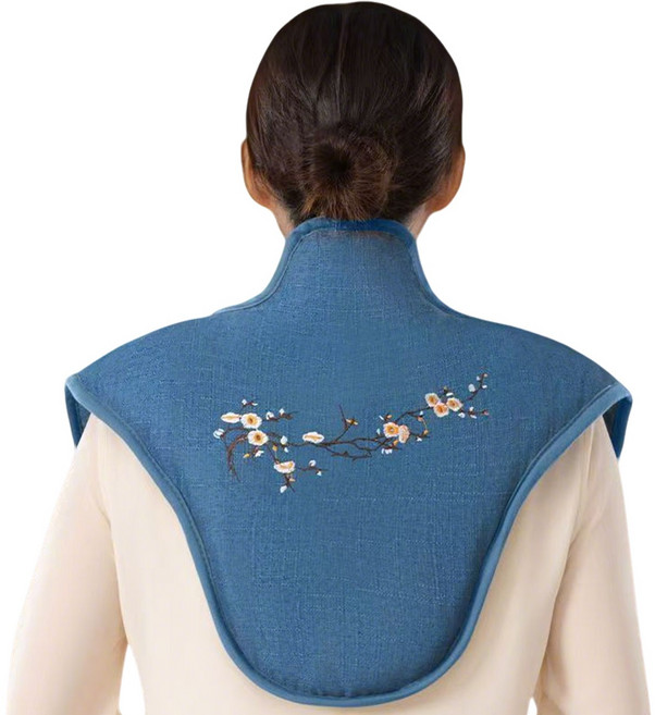 목어깨 찜질기 온열 어깨용 전기 패드 스마트 9단 온도 조절 찜질기, 파란색, HJ-OOC