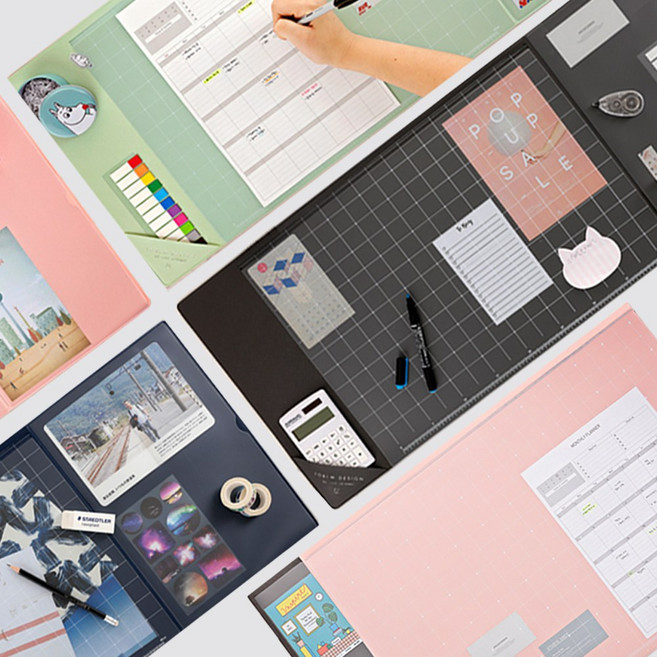 굿앤윌 데스크매트 논슬립 와이드 책상 패드, 롱데이, 핑크