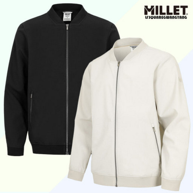 (매장정품) 밀레(MILLET) 시어서커소재를 사용하여 가볍고 통기성이우수한 깔끔한 여름용자켓 시어서커 스타디움자켓 MLUUJ261 (구매시 사은품등산양말증정)