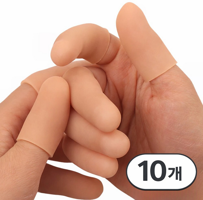 카로히포 손가락 손톱 보호 방수 골무, 스킨, 10개