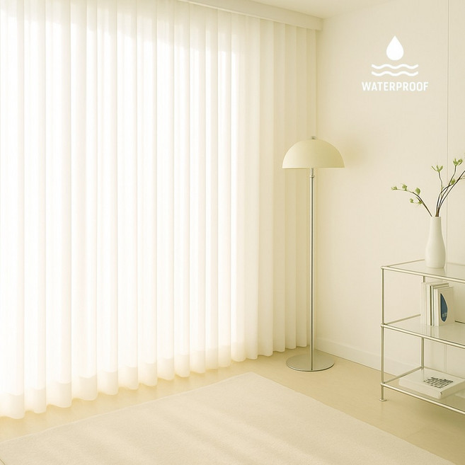 [쉬폰커튼] 린넨 나비주름 차르르 발수 형상기억 맞춤 도톰 쉬폰커튼