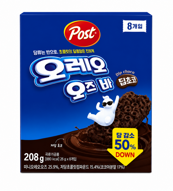 포스트 오레오오즈 딥초코바, 8개, 26g