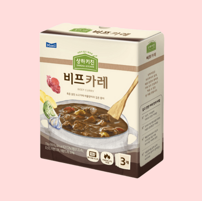 매일 상하키친 비프카레 즉석카레 카레덮밥 카레밥, 510g, 3개