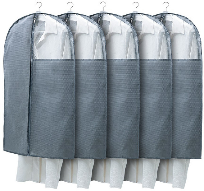 아모란나 더명품 부직포 옷커버 플러스 5P세트 롱사이즈 코트 패딩 보관, 1개, 5개입