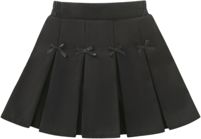 삐삐네옷가게 여아 스쿨룩 리본 플리츠 밴딩 미니 스커트
