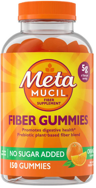 메타무실 파이버 보충 구미 오렌지맛 Metamucil Fiber Supplement Gummies, 1개, 150정