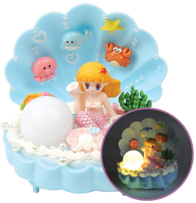 인어공주 진주조개 무드등 DIY 키트 고래파츠 인테리어 소품, 1세트, 혼합색상