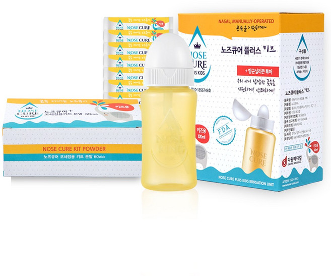 노즈큐어 플러스 어린이 코세척기세트+분말70포, 1세트
