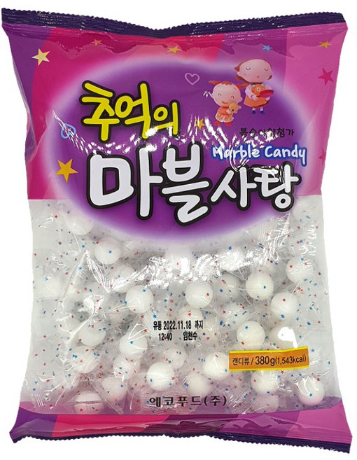 [에코푸드] 추억의 마블사탕, 380g, 1개