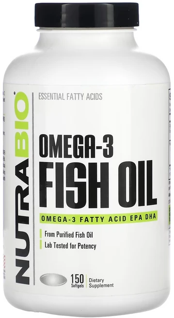 뉴트라바이오 오메가-3 피쉬 오일 소프트젤, 1개, 150정 - 쿠팡
