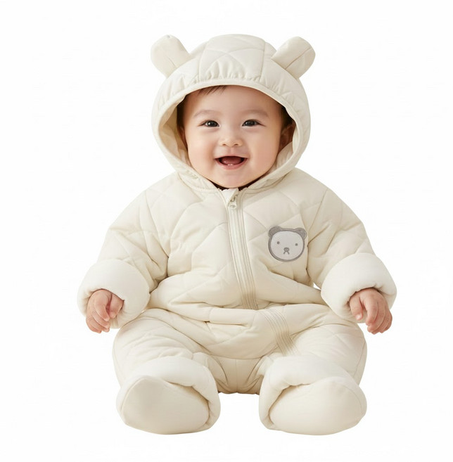 기모 패딩 베이비 우주복 출산선물 아기패딩 신생아옷 백일선물 외출복 100일