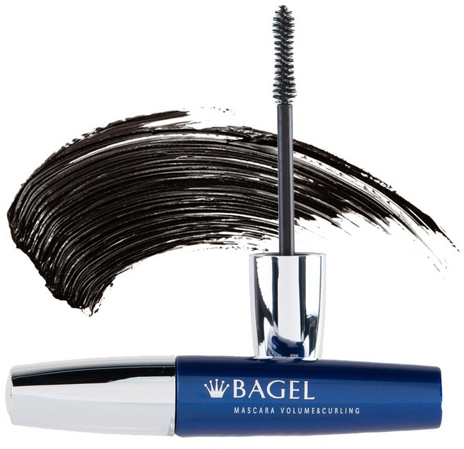 베이글 번지지 않는 워터프루프 볼륨 컬링 마스카라, 블랙, 2개