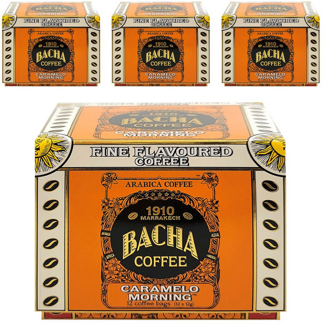 BACHA COFFEE 카라멜로 모닝 커피 기프트박스, 12개입, 4개, 12g