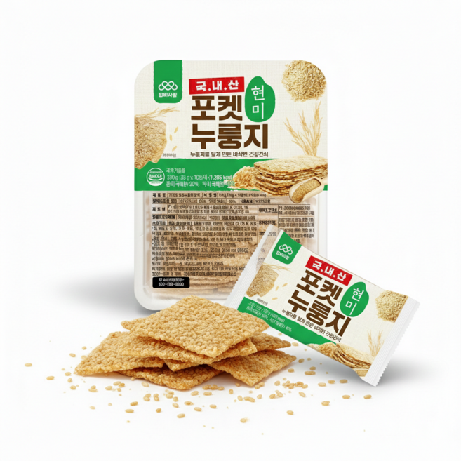 엄마사랑 국내산 포켓 누룽지 현미, 330g, 1개