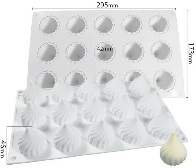 러시아 실리콘 몰드 케이크 장식 베이킹 도구 초콜릿 트러플 무스 페이스트리 아트 3D 신제품, 01 B