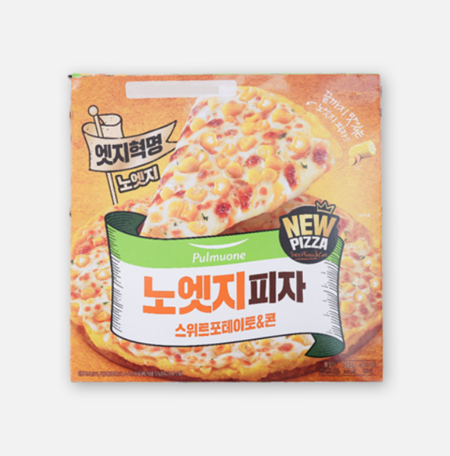 [풀무원] 노엣지 스위트포테이토&콘 피자, 40개, 365g