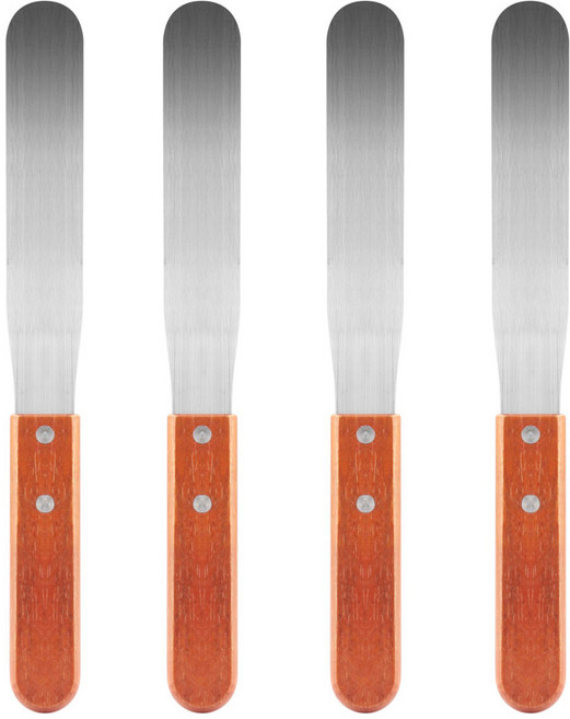우드 스패출러 27cm 4개입 세트 케이크 아이싱 도구 스패츌라, 4개, 단일27cm