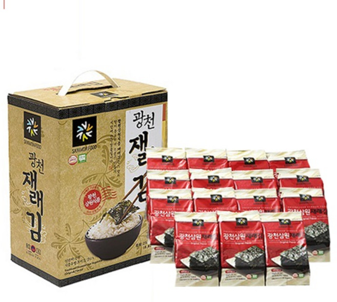 원초함량 높은 도시락김 15봉 본사직영 재래 식탁 광천김, 1개