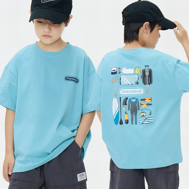 베비포 초중생 루즈핏 다이버 반팔티 -DZ4