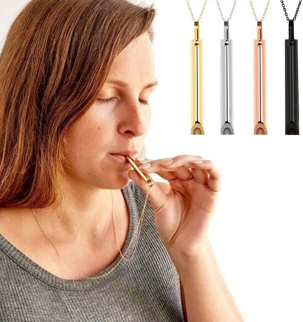 제이베니-1261 건강목걸이 과호흡조절 스트레스 해소 명상 불안 공황 완화 금연 파이프 스틱 목걸이 펜던트