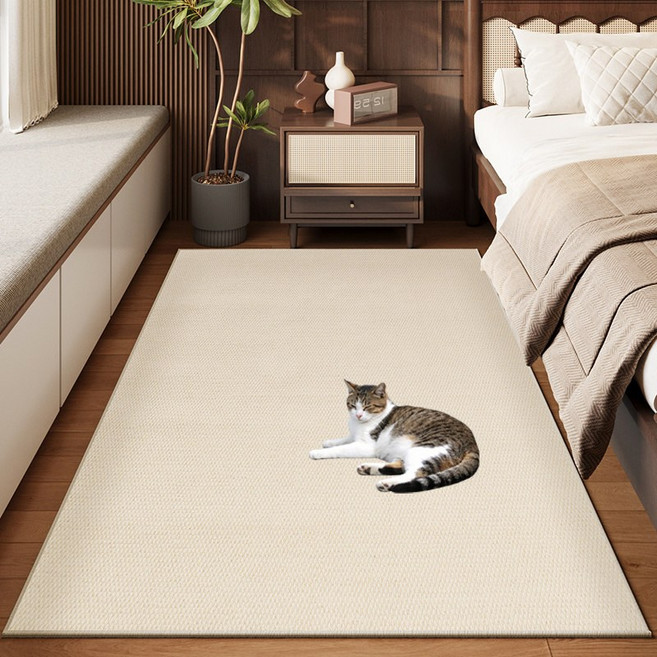 쟈오시 친환경 고양이거실매트 고양이 스크래처 카페트 매트, 1개, 흰색