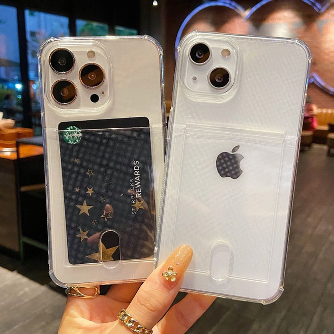 젠틀몽키 하이브리드 에어쿠션 카드 포켓 젤리 범퍼 휴대폰 케이스