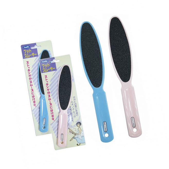 일본산 발각질제거기 양면 뒤꿈치 굳은살 각질 제거 도구, 컬러임의배송, 1개입, 1개