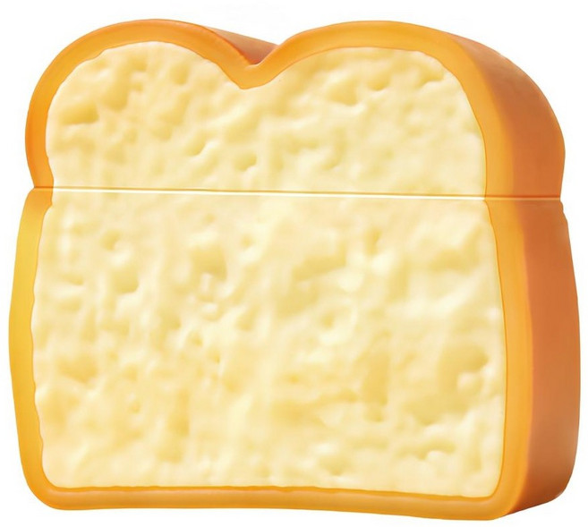 SUKI 귀여운 토스트 디자인 에어팟케이스, 1개, 노란색, 에어팟 프로