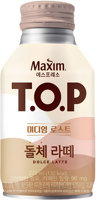맥심 티오피 미디엄로스트 돌체라떼, 275ml, 24개