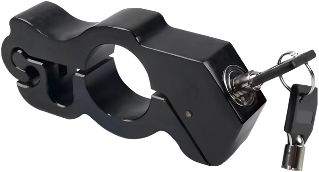 까마느 자전거 오토바이 브레이크 자물쇠 도난방지 자토바이 잠금 장치, 1개, 블랙