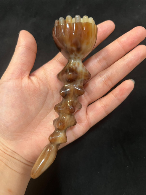 犛牛角 刮痧 撥筋棒 臉部 面部 眼部 全身 美容板, 如圖所示, 1個