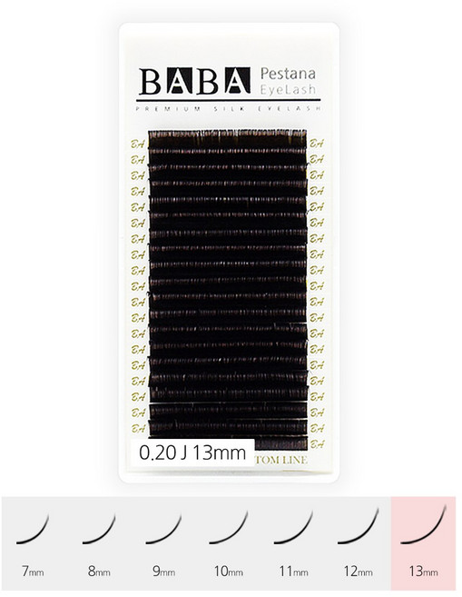바바 다크브라운 연장 속눈썹 프리미엄 원사 셀프 샵전용 국가자격증, 1개, 0.20 J 13mm