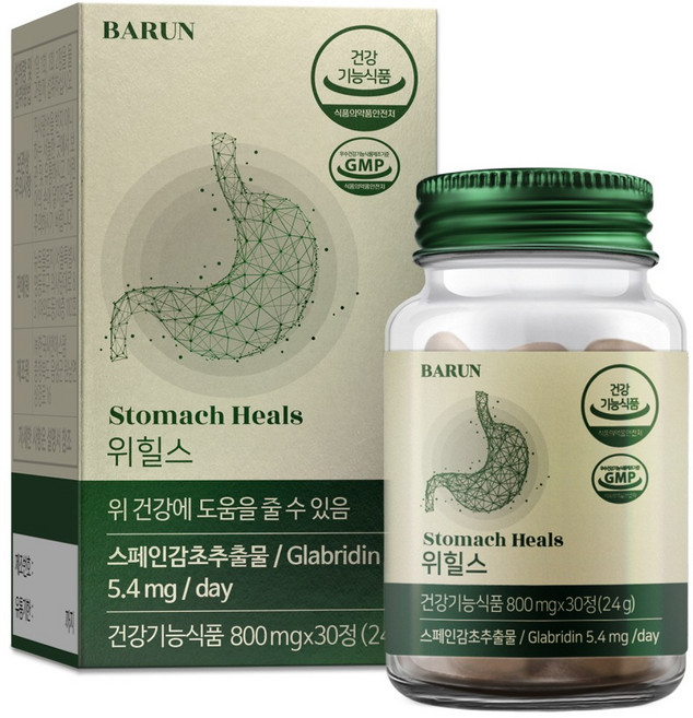 바른 위힐스 감초추출물 위건강 헬리코박터균억제, 30정, 1개