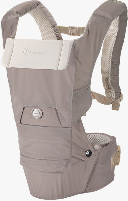 허그파파 다이얼핏 PRO 올인원 힙시트 아기띠 오가닉 침받이 2종 세트 번들, 토프