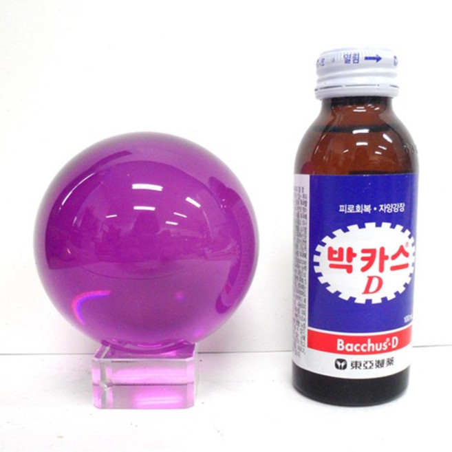 유리구슬 8cm 꽃분홍 크리스탈구슬 수정구슬 풍수구슬