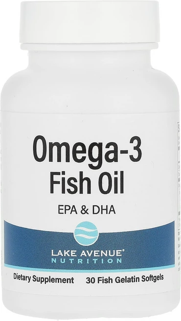 레이크애비뉴뉴트리션 오메가3 피쉬 오일 피쉬 젤라틴 소프트젤 30정, 6병 - 쿠팡