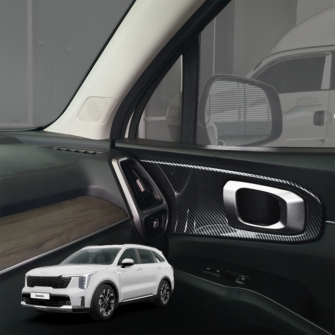 더뉴 쏘렌토 mq4 페이스리프트 카본 몰딩 실내 튜닝 용품, 04. 카본블랙-내부도어커버4P, 기타