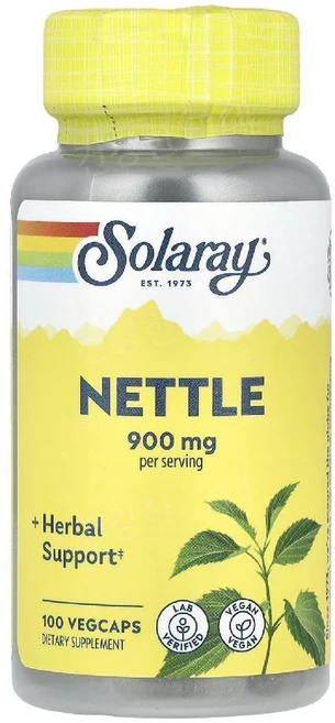 솔라레이 네틀 쐐기풀추출물 900mg 100캡슐 Nettle, 1개, 120g, 100정 - 쿠팡