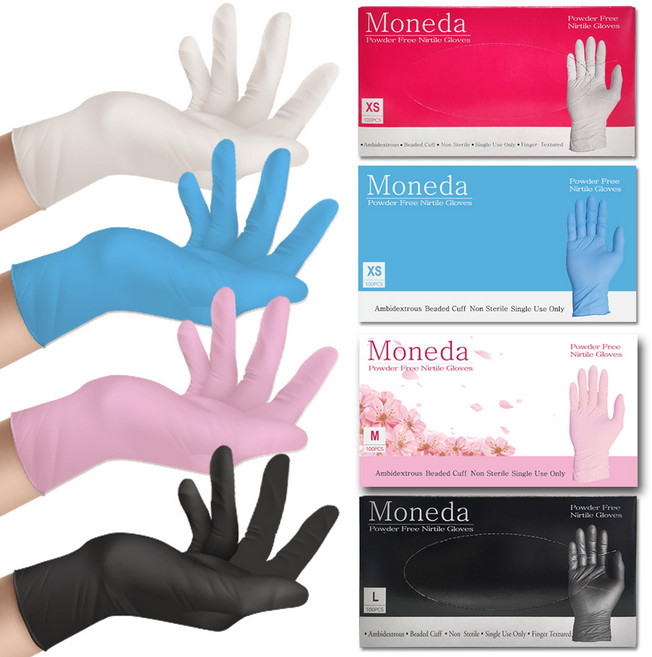 위드유 모네다 다용도 니트릴장갑, 2개, M, 핑크