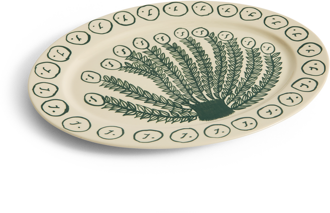 HAY 엠마 콜만 라 피투라 오발접시 36.5cm 올리브 그로브