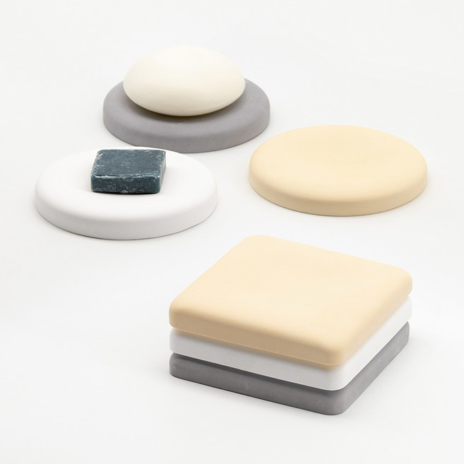 에코앤드 규조토 비누받침대(스퀘어) point 욕실 트레이(베이지), 단품, 1개