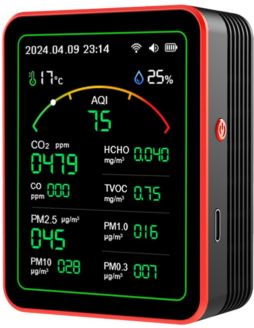 1TFT PM2 APP AQI PM1 WiFi 3 15 측정기 휴대용 PM10 디스플레이 홈공기 PM0 모니터 CO 이산화탄소 0 테스터 in 5 HCHC CO2 TVOC, MT29 2, 1개