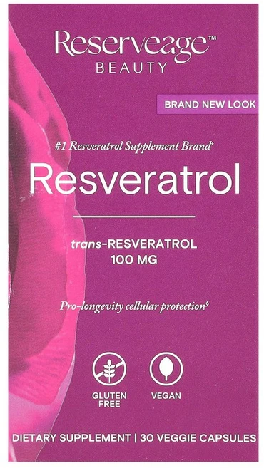 Reserveage Beauty Resveratrol 30 Veggie Capsules, 1개 - 쿠팡