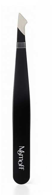 [모모프] 블랙코팅 곡선형 트위저 - 미세털/눈썹/인그로운헤어 제거 족집게, 1개