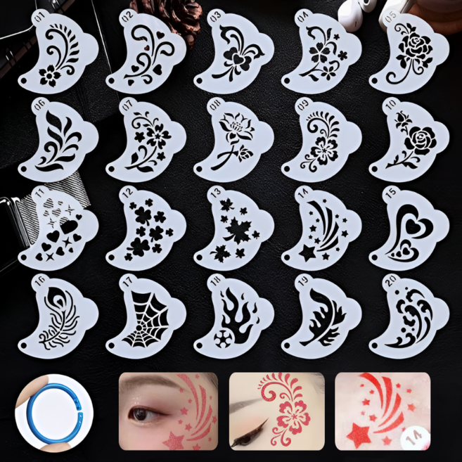 베네 페이스페인팅도안 스텐실