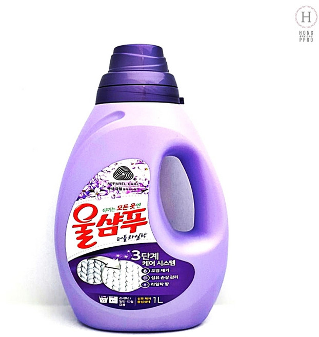 중성세탁세제 1kg 용기형 니트속옷관리 라일락향 섬유보호 니트세척제 저자극세탁세제, 애경 울샴푸1kg 퍼플라일락용기, 1개
