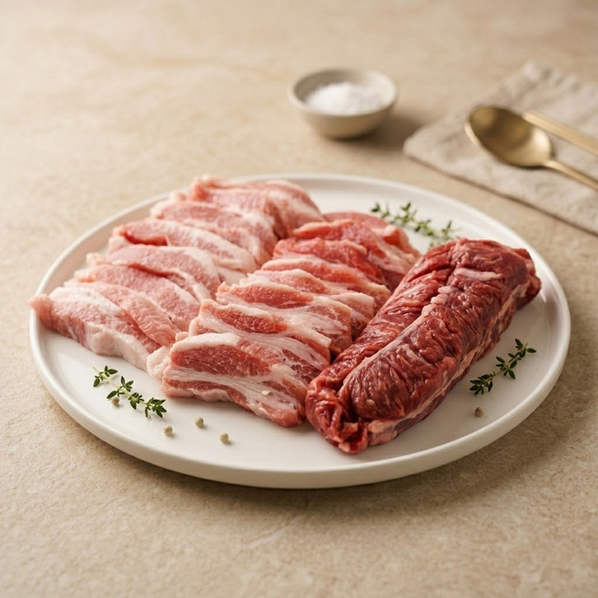 [냉장]한돈 특수부위 3종 세트 항정살 가브리살 갈매기살, 1개, 800g